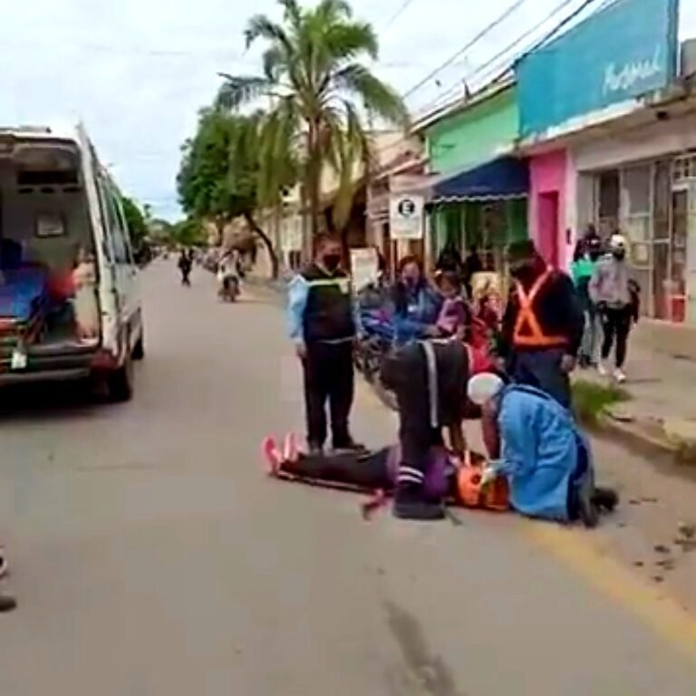 Accidente de tránsito en el casco céntrico de San Pedro