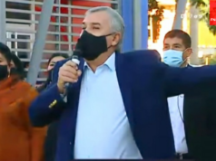 Ofuscado y enfrentando a vecinos, Morales dio inicio a la obra de construcción de una escuela en Campo Verde