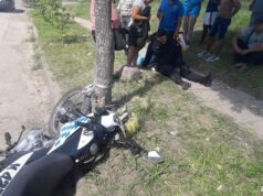 Policía motorizado atropellado en plena persecución