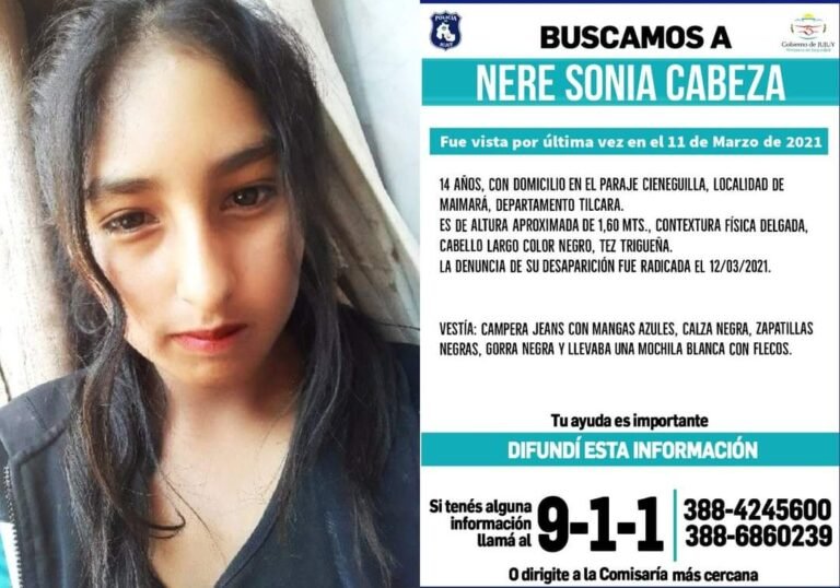 Se busca a una joven de 14 años, oriunda de Maimará