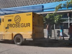 Principio de incendio en un camión de caudales