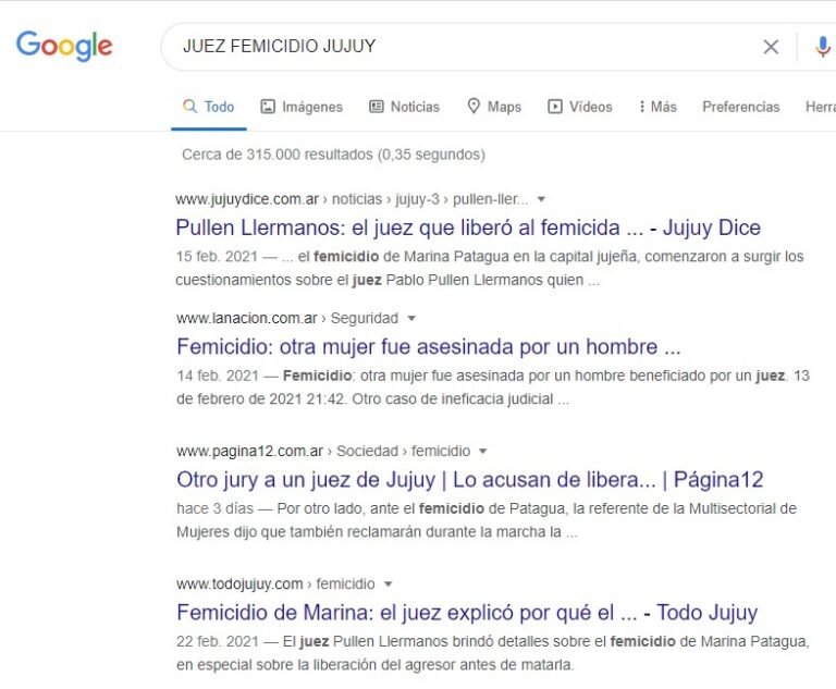 En Jujuy, la Justicia no googlea
