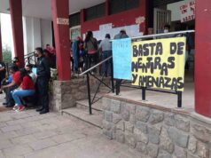 Continúa la protesta del personal de seguridad del Hospital Paterson: «Si nos tenemos que encadenar, lo vamos a hacer»