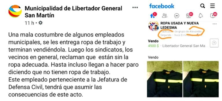 Libertador: La Municipalidad «escrachó» a un empleado y recibió fuertes críticas
