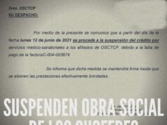 Suspenden la obra social de los trabajadores del transporte