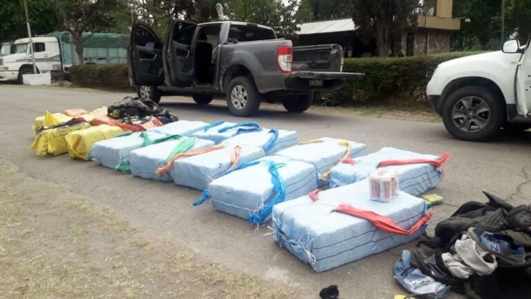 En cuatro camionetas, intentaron huir con seis millones de pesos en hojas de coca