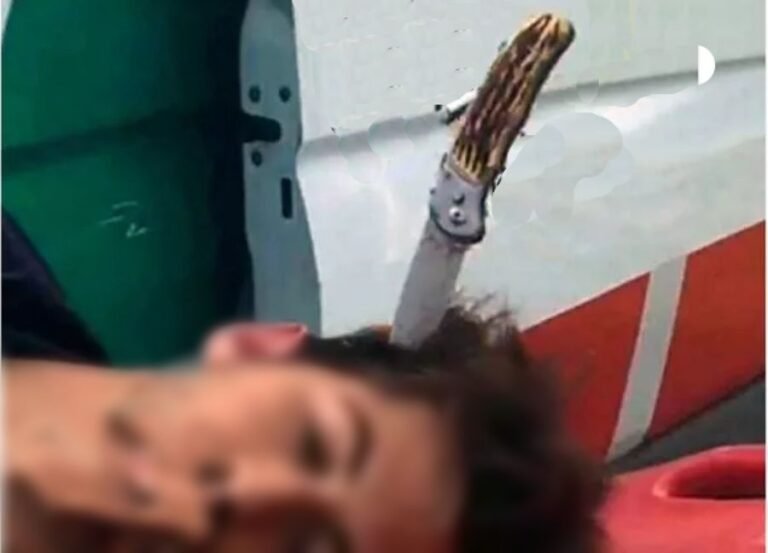 Jujuy: Una mujer llegó a la comisaría con un cuchillo incrustado en la sien