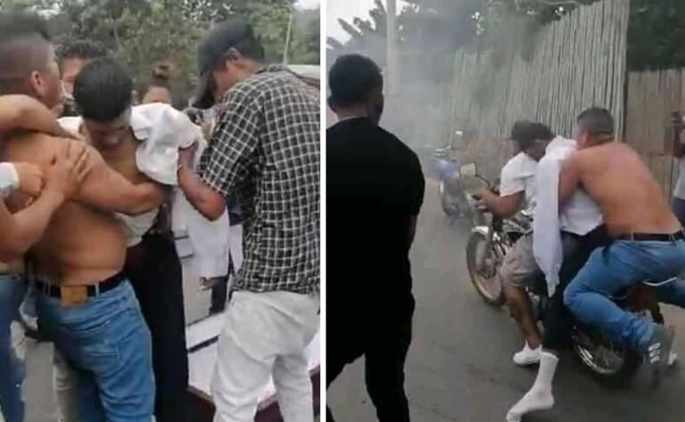 [VIDEO] Sacaron el cuerpo de su amigo del ataúd para llevarlo a dar una vuelta en moto