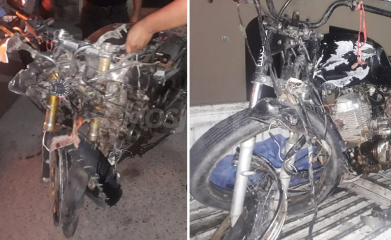 Dos motociclistas murieron al chocar de frente cerca de Monterrico