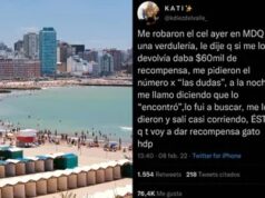 Le robaron el celular, ofreció $60 mil de recompensa y cuando se lo devolvieron escapó sin pagar