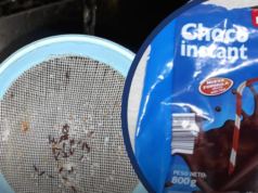 Un nene terminó internado tras consumir chocolate en polvo con gusanos