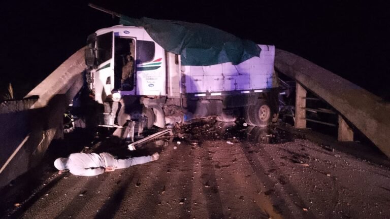 Perdió el control del camión y protagonizó un violento choque sobre la Ruta 34