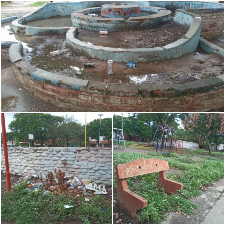 Así se encuentra el polideportivo del barrio Horacio Guzmán