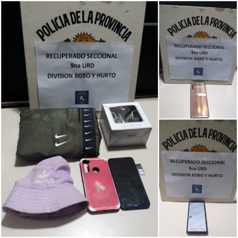 San Pedro: recuperan celulares y otros elementos que habían sido robados