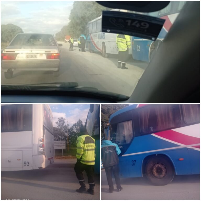 San Pedro: control de colectivos en la zona de La Balanza