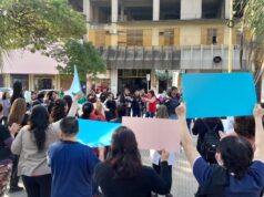 Docentes llevan adelante su tercer día de paro con movilización