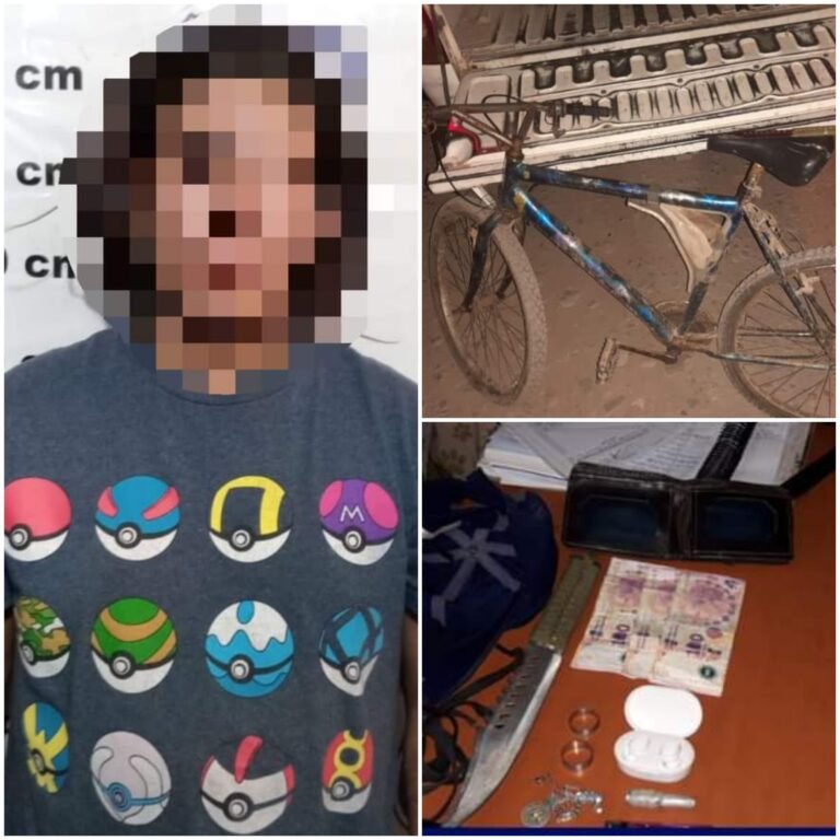 San Pedro: Detienen a un sujeto que merodeaba con una arma blanca de gran porte