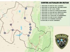 Estado de transitabilidad de las rutas de Jujuy