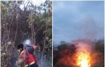 La Mendieta: Incendio de Pastizales en Barrio 23 de Agosto